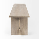 Aida Light Gray Wood Dining Bench - Ornate Home