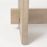 Aida Light Gray Wood Dining Bench - Ornate Home