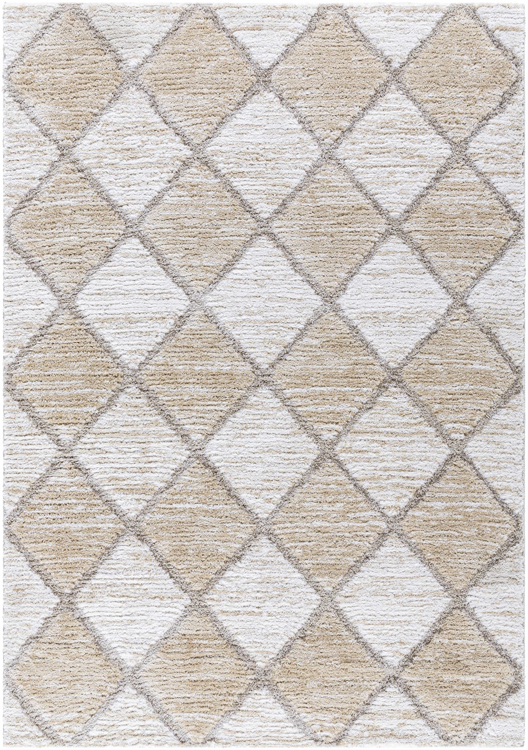 Aideen Cream Shag Area Rug - Clearance - Ornate Home