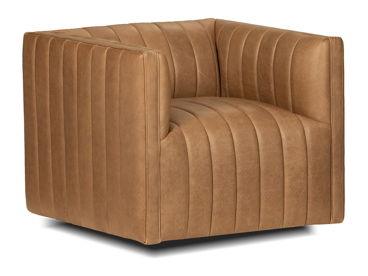 Aiden Brown Swivel Accent Chair - Ornate Home