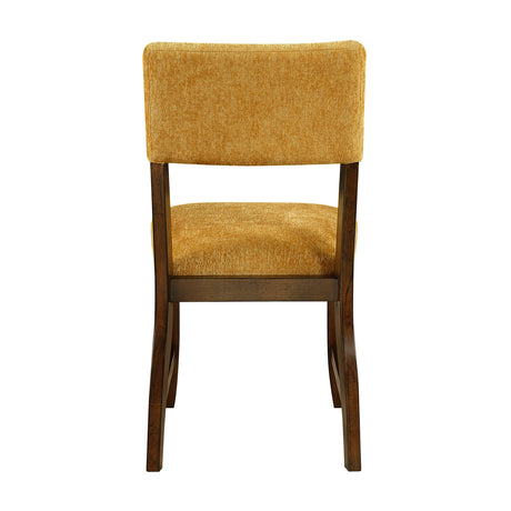 Aiden Mustard/Brown Side Chair (Set of 2) - Ornate Home