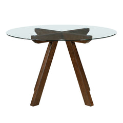 Aiden Rust/Brown 5-Piece Dining Table Set - Ornate Home