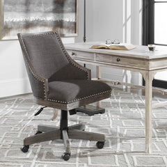 Aidrian Charcoal Desk Chair - Ornate Home