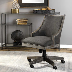 Aidrian Charcoal Desk Chair - Ornate Home