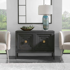 Aiken Dark Walnut 2 Door Cabinet - Ornate Home