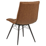 Aiken Saddle Brown Faux Leather Upholstered Dining Side Chair (Set of 4) - Ornate Home