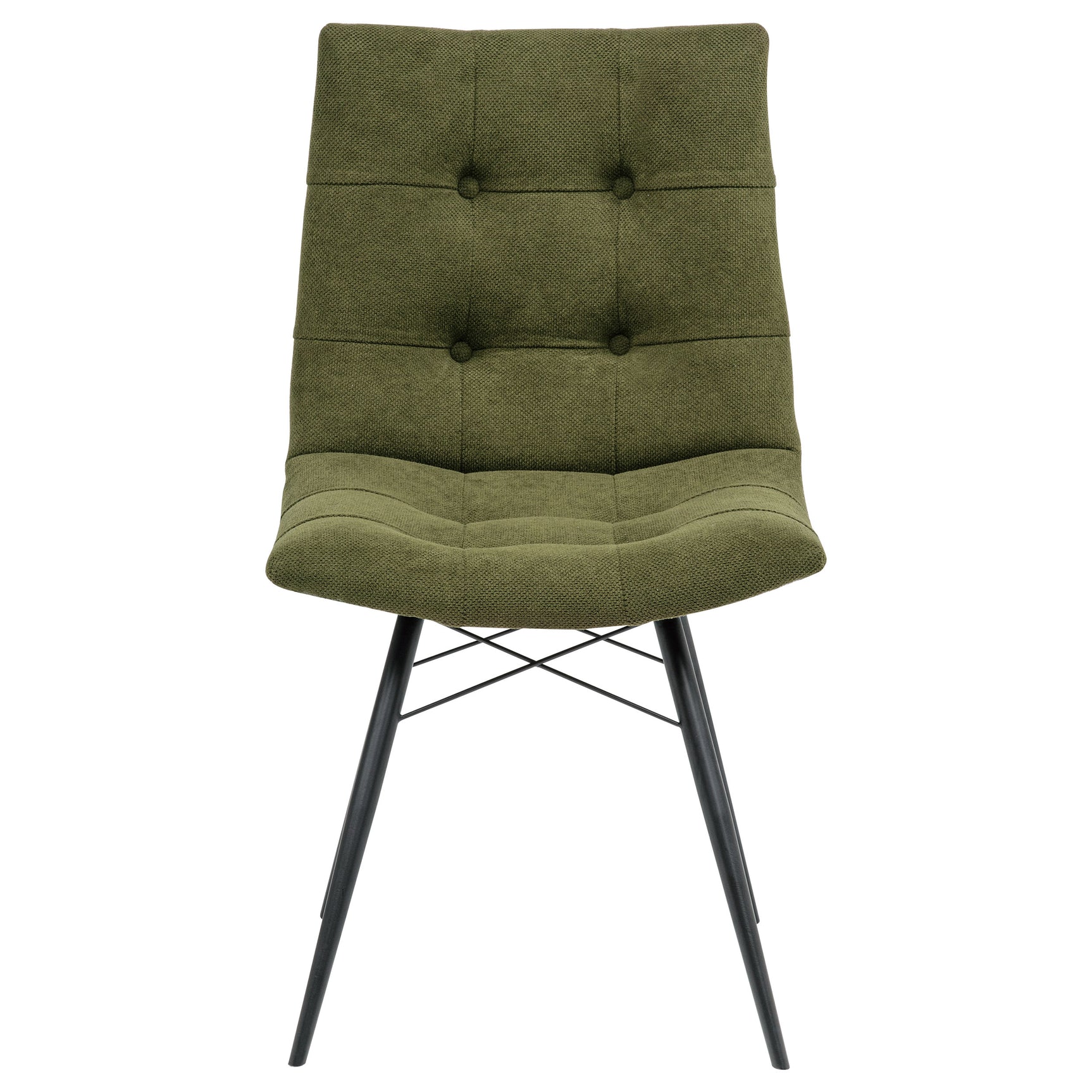Aiken Saddle/Forest Green Fabric Upholstered Dining Side Chair (Set of 4) - Ornate Home