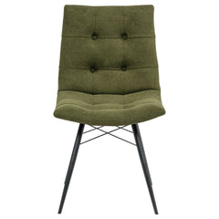 Aiken Saddle/Forest Green Fabric Upholstered Dining Side Chair (Set of 4) - Ornate Home