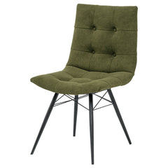 Aiken Saddle/Forest Green Fabric Upholstered Dining Side Chair (Set of 4) - Ornate Home