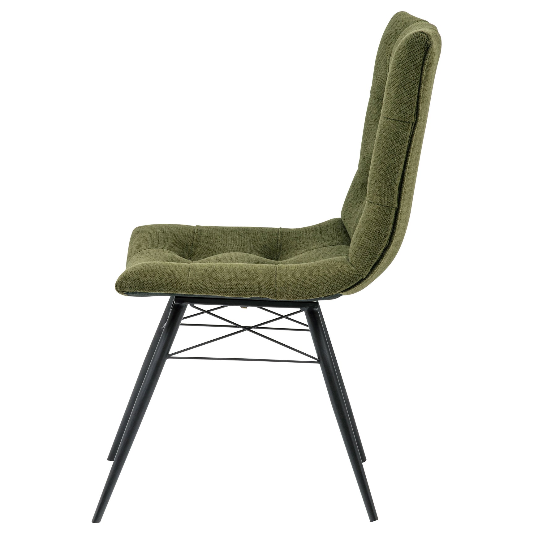 Aiken Saddle/Forest Green Fabric Upholstered Dining Side Chair (Set of 4) - Ornate Home