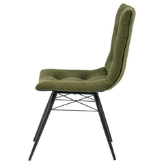 Aiken Saddle/Forest Green Fabric Upholstered Dining Side Chair (Set of 4) - Ornate Home
