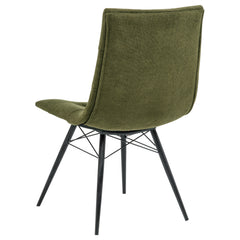 Aiken Saddle/Forest Green Fabric Upholstered Dining Side Chair (Set of 4) - Ornate Home