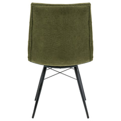 Aiken Saddle/Forest Green Fabric Upholstered Dining Side Chair (Set of 4) - Ornate Home