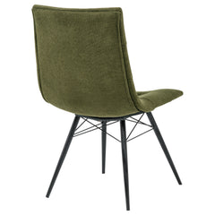Aiken Saddle/Forest Green Fabric Upholstered Dining Side Chair (Set of 4) - Ornate Home