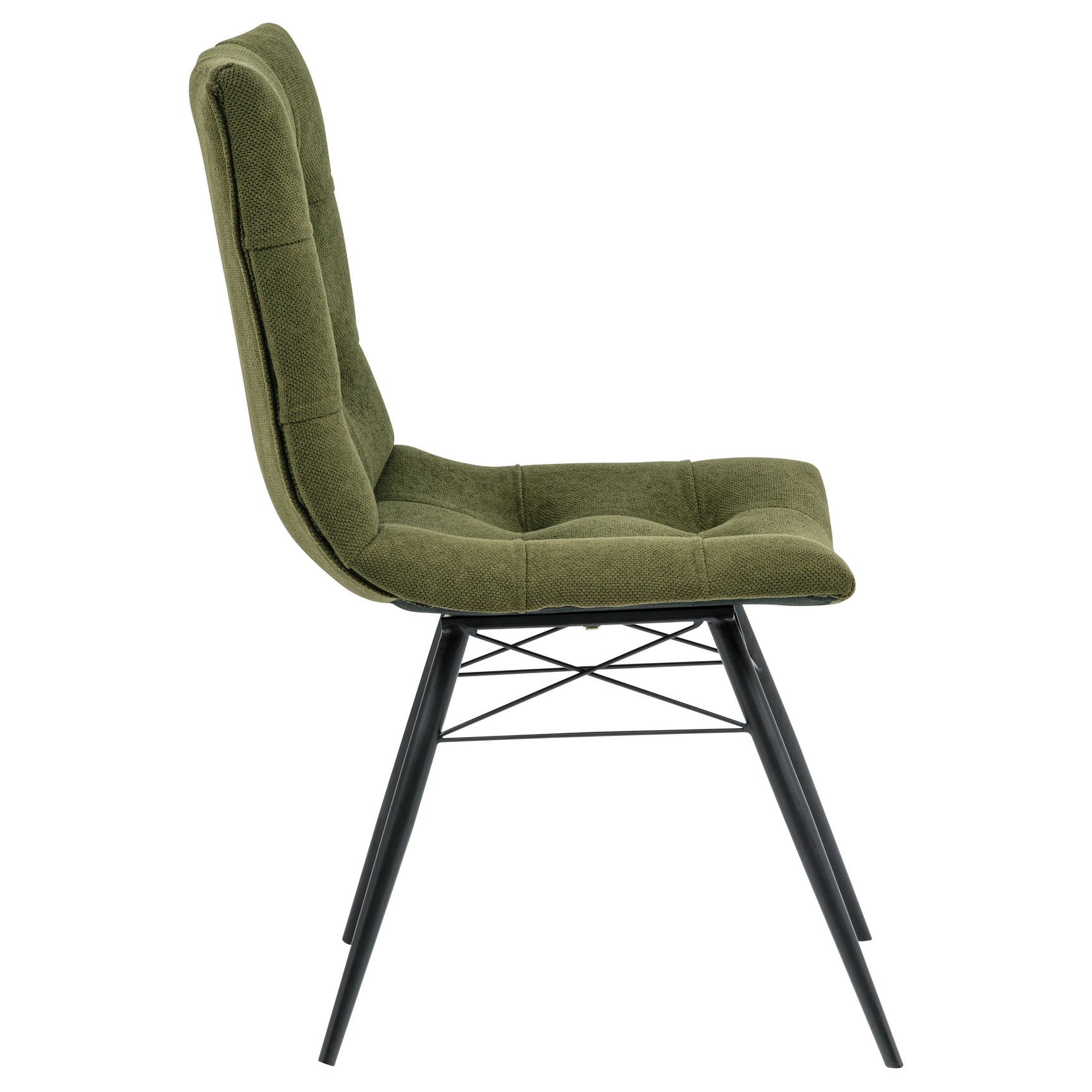 Aiken Saddle/Forest Green Fabric Upholstered Dining Side Chair (Set of 4) - Ornate Home