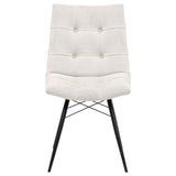 Aiken Saddle/Stone White Fabric Upholstered Dining Side Chair (Set of 4) - Ornate Home