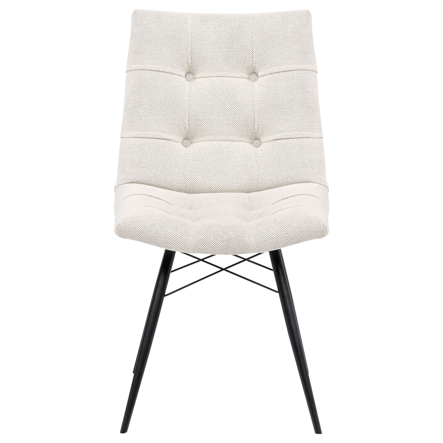 Aiken Saddle/Stone White Fabric Upholstered Dining Side Chair (Set of 4) - Ornate Home