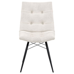 Aiken Saddle/Stone White Fabric Upholstered Dining Side Chair (Set of 4) - Ornate Home