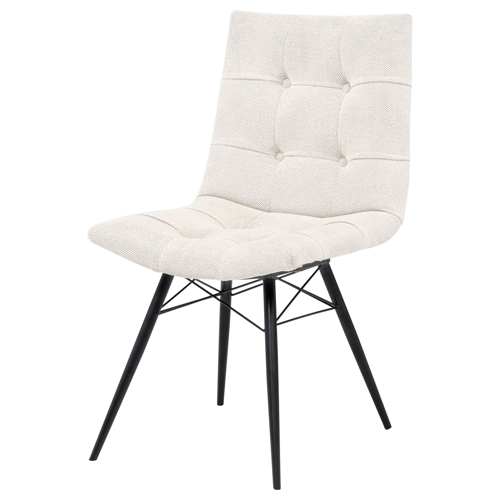 Aiken Saddle/Stone White Fabric Upholstered Dining Side Chair (Set of 4) - Ornate Home