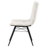 Aiken Saddle/Stone White Fabric Upholstered Dining Side Chair (Set of 4) - Ornate Home