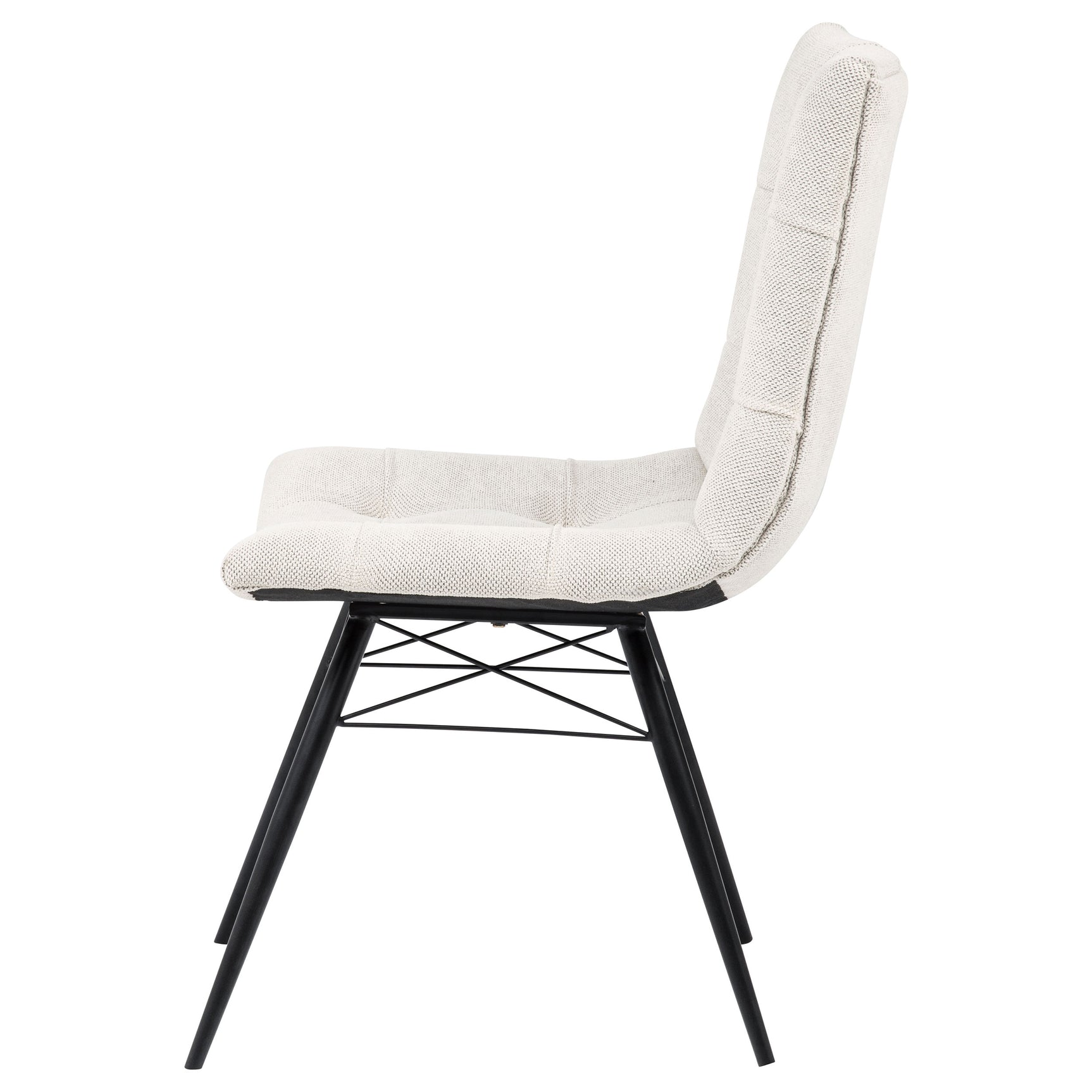 Aiken Saddle/Stone White Fabric Upholstered Dining Side Chair (Set of 4) - Ornate Home