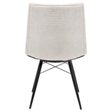 Aiken Saddle/Stone White Fabric Upholstered Dining Side Chair (Set of 4) - Ornate Home