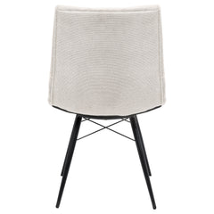 Aiken Saddle/Stone White Fabric Upholstered Dining Side Chair (Set of 4) - Ornate Home