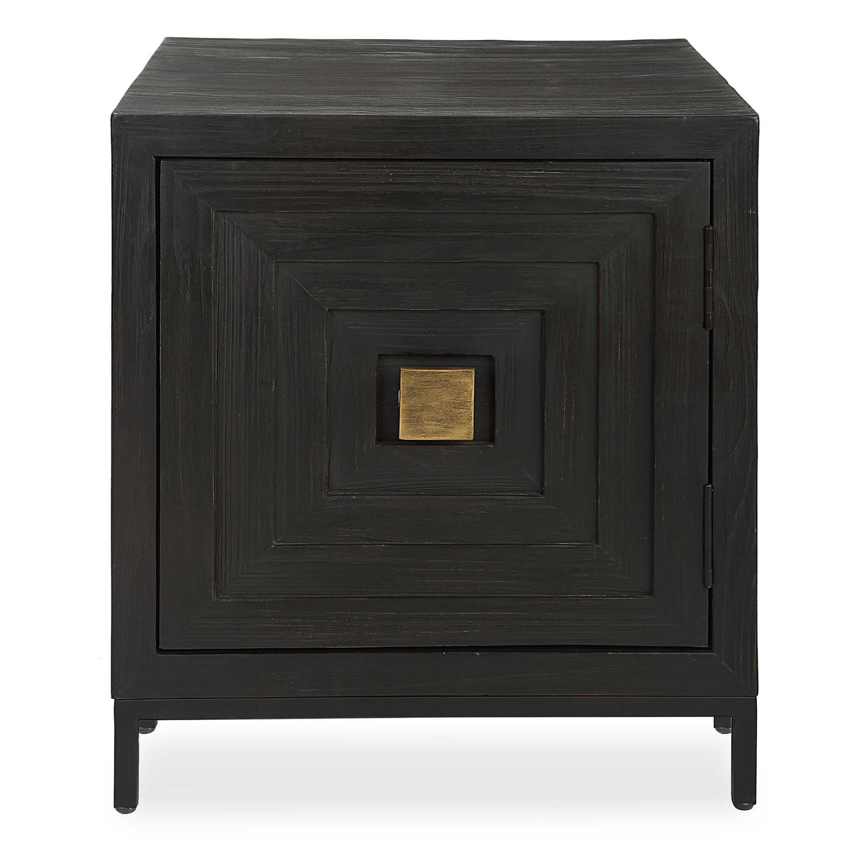 Aiken Woodtone Geometric Cabinet / End Table - Ornate Home