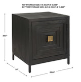 Aiken Woodtone Geometric Cabinet / End Table - Ornate Home