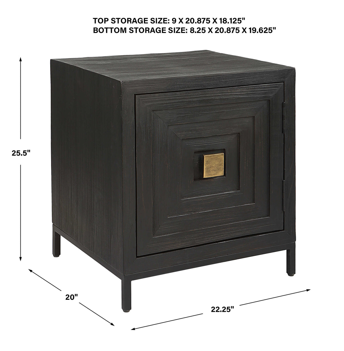 Aiken Woodtone Geometric Cabinet / End Table - Ornate Home