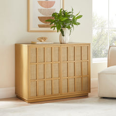 Aiko Light Oak 39 Inch Japandi Accent Cabinet - Ornate Home