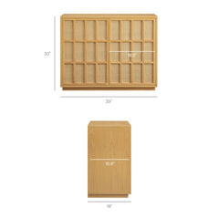 Aiko Light Oak 39 Inch Japandi Accent Cabinet - Ornate Home
