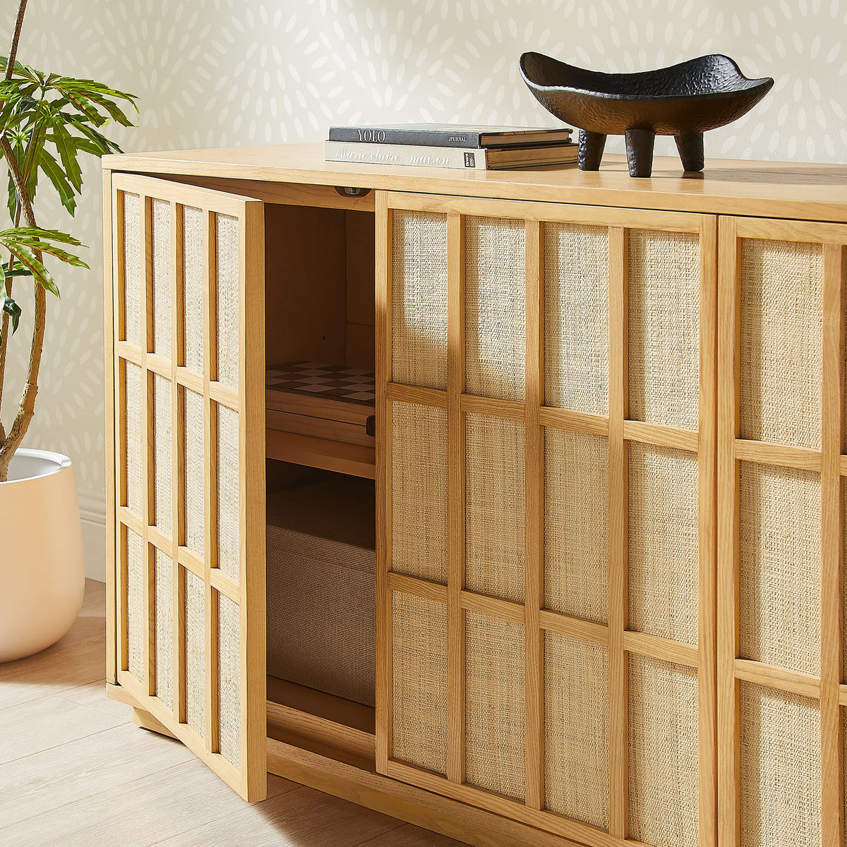 Aiko Light Oak 76 Inch Japandi Sideboard - Ornate Home