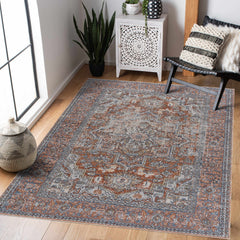 Aila Traditional Design Washable Rug - Clearance - Ornate Home