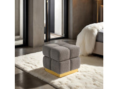 Aileen Charcoal Storage Stool - Ornate Home