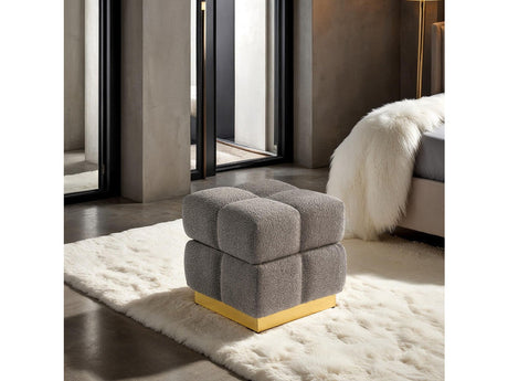 Aileen Charcoal Storage Stool - Ornate Home