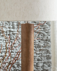 Ailsa Natural Brown Wood Floor Lamp (1/CN) - Ornate Home
