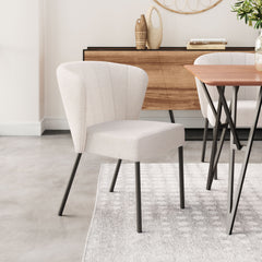 Aimee Cream Dining Chair (Set of 2) - Ornate Home