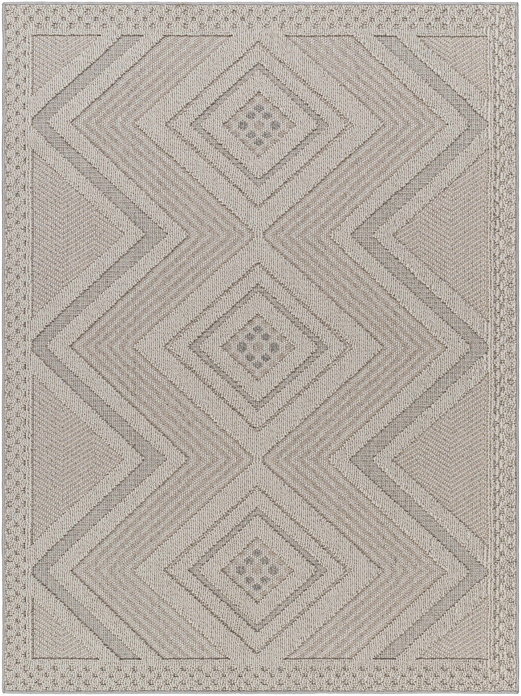 Aimee Natural Gray Outdoor Area Rug - Clearance - Ornate Home