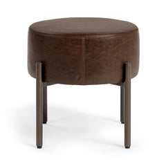 Aimie Cocoa Brown Accent Stool