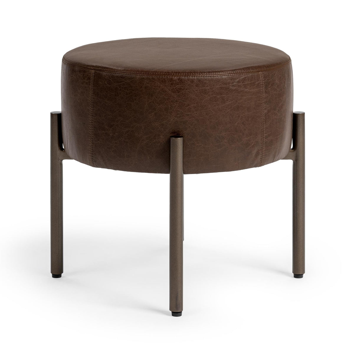 Aimie Cocoa Brown Accent Stool