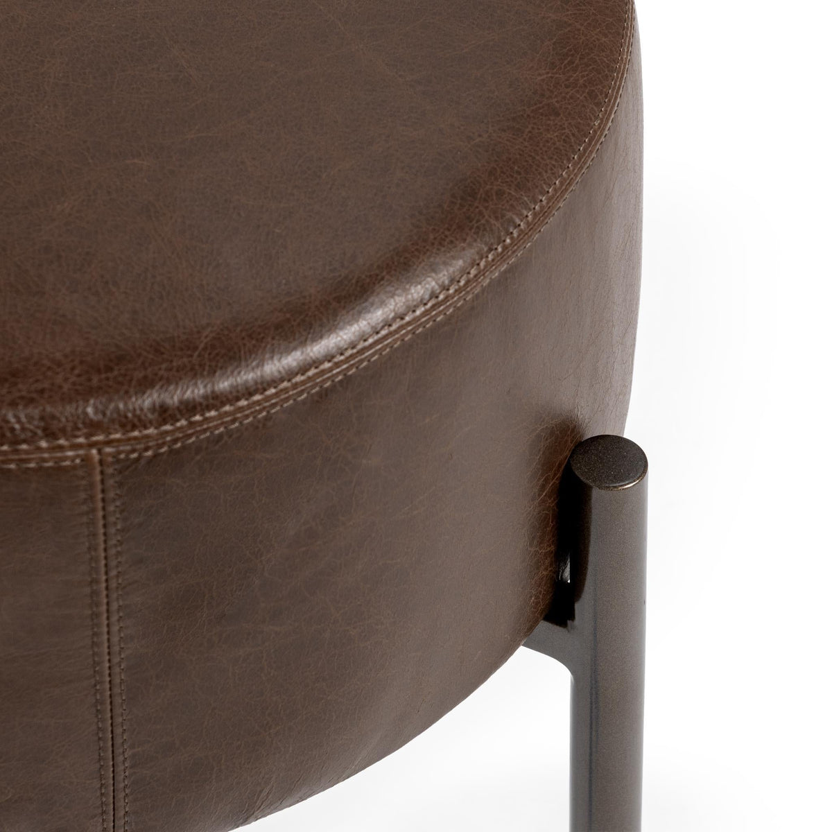 Aimie Cocoa Brown Accent Stool