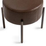 Aimie Cocoa Brown Accent Stool