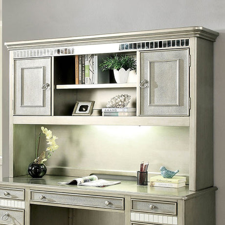 Aine Silver Computer Desk Hutch - Ornate Home