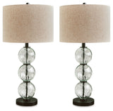 Airbal Clear/Black Table Lamp (Set of 2) (Online Special Price) - Ornate Home