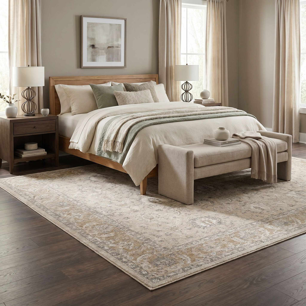 Airlia Cream Thick Luxe Area Rug - Ornate Home