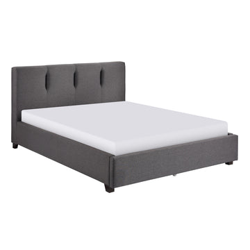 Aitana Graphite California King Platform Bed With Storage Footboard - Ornate Home