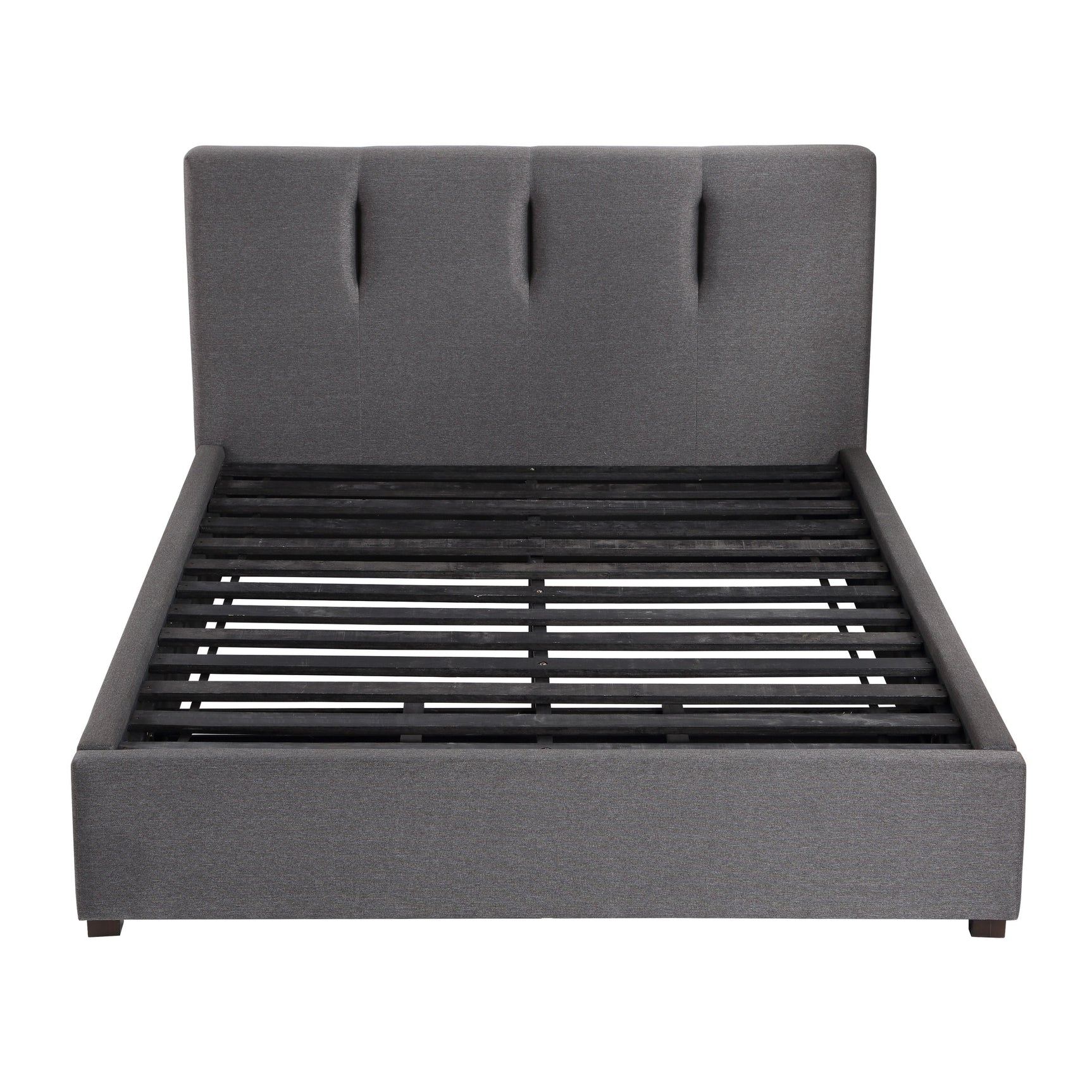 Aitana Graphite California King Platform Bed With Storage Footboard - Ornate Home