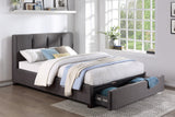 Aitana Graphite California King Platform Bed With Storage Footboard - Ornate Home