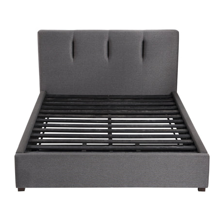 Aitana Graphite Full Platform Bed (Storage Footboard) - Ornate Home